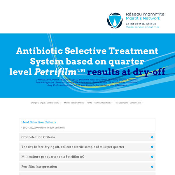 Antibiotic Selective Treatment System based on quarter level Petrifilm results at dry-off