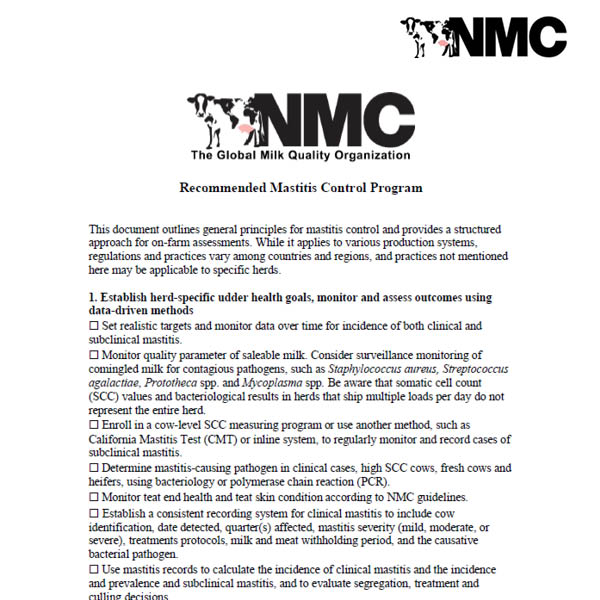 NMC 7-Point Mastitis Control Program