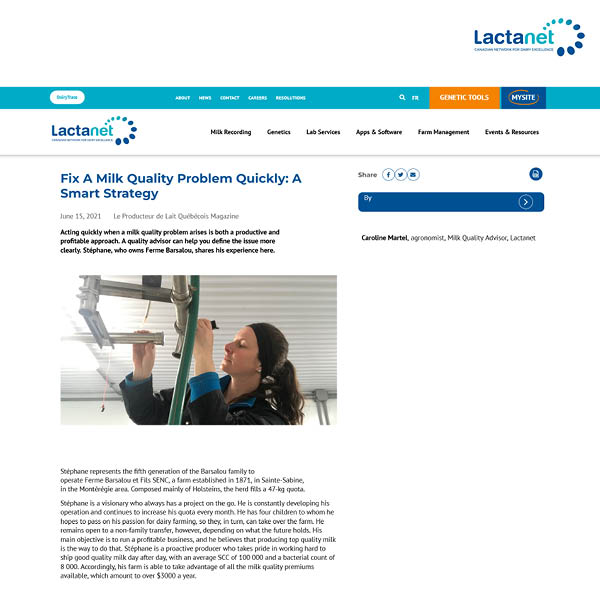 Fix A Milk Quality Problem Quickly: A Smart Strategy